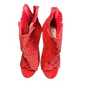 Aldo Red Women Open Toe Women Shoes SZ 7.5